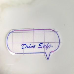Rear view mirror sticker
